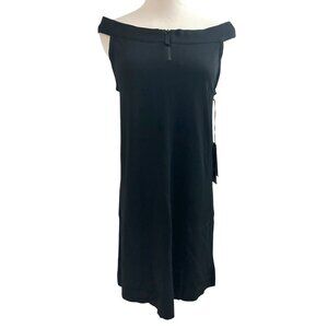 ANNETTE GORTZ Frio Women's Size M or S Black Mini Pencil Dress Zip Detail    SHO